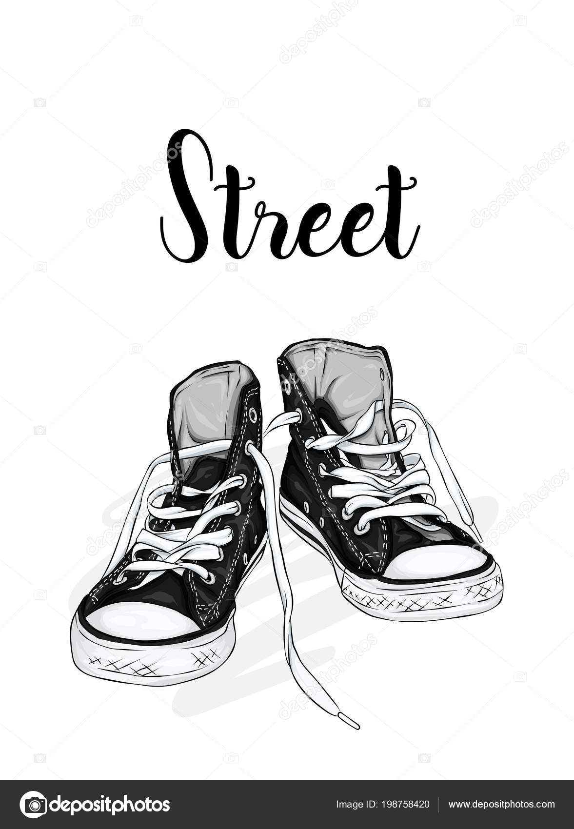 walking shoes vector