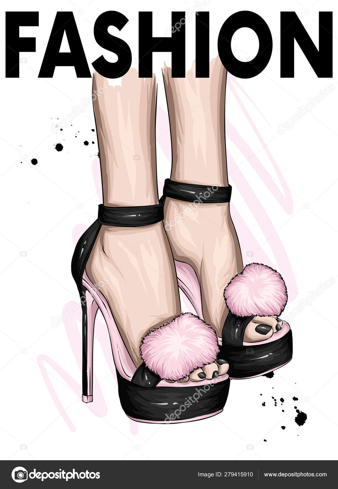 stylish high heel shoes