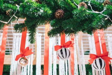 Noel süsler ile güzel iç dekorasyon