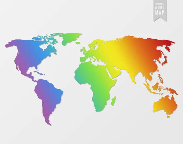 Mapa vícebarevné světa — Stockový vektor