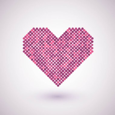 Kalp ile noktalı resim efekti