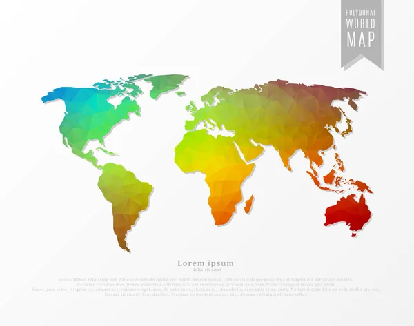 Mapa del mundo poligonal — Archivo Imágenes Vectoriales