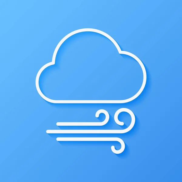 Icono tiempo viento y nube — Vector de stock