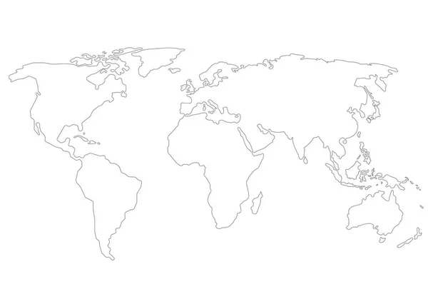 Esquema Mapa del mundo — Archivo Imágenes Vectoriales