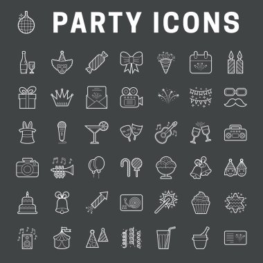 Bir dizi basit parti simgesi, düzenlenebilir felç