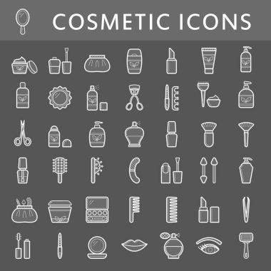 Doldurulabilir, düzenlenebilir bir dizi basit kozmetik simgesi