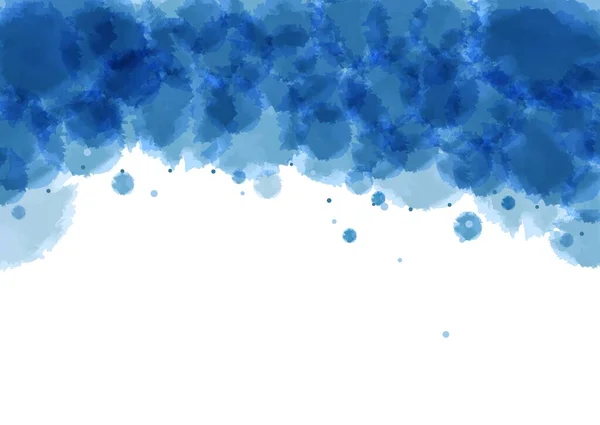 Abstrakter Blauer Hintergrund Mit Imitierten Aquarellflecken — Stockvektor