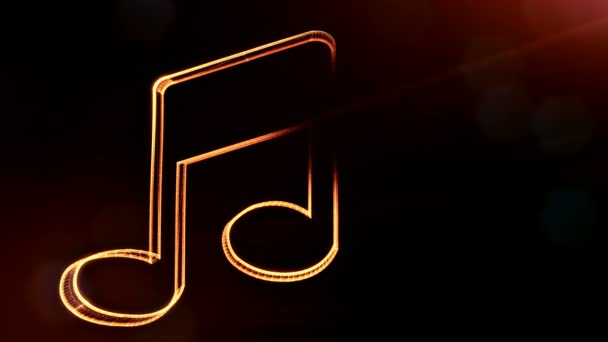 Icon Of Music Background Made Of Glow Particles As Vitrtual Hologram 3d Seamless Animation With Depth Of Field Bokeh And Copy Space Dark Version 3 Stock Video C Burakovac 200231442