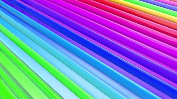 Abstract 3d seamless bright rainbow colors background in 4k. Multicolored gradient stripes move cyclically in simple cartoon creative style. Looped smooth animation.