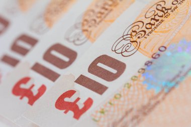 Görüntü on Lirası notlar (sterling yakından)