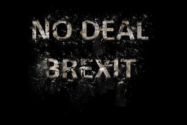 Exploding Deal Brexit Texte — Photo