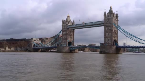 Londen Engeland Maart 2019 Time Lapse Van Tower Bridge Het — Stockvideo