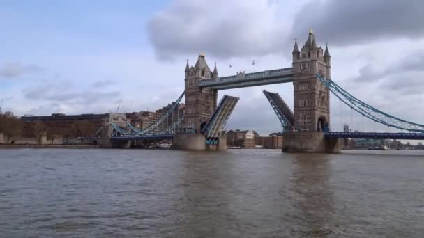 Londres Inglaterra Marzo 2019 Caducidad Apertura Cierre Del Puente Torre — Vídeos de Stock