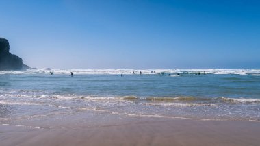 Mawgan Porth Beach, Kuzey Cornwall, İngiltere