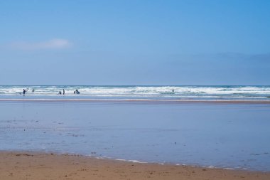 Mawgan Porth Beach, Kuzey Cornwall, İngiltere
