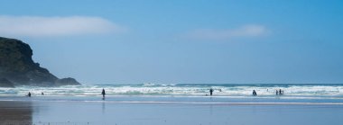 Mawgan Porth Beach, Kuzey Cornwall, İngiltere
