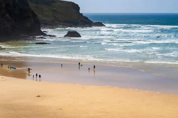 Mawgan Porth Beach, Kuzey Cornwall, İngiltere