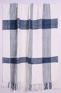 Pamuk ve polyester iplik. Örtüyü yüksek çözünürlüklü fırlat.