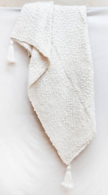 Pamuk ve polyester iplik. Örtüyü yüksek çözünürlüklü fırlat.