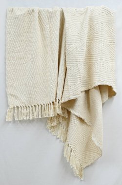 Pamuk ve polyester iplik. Örtüyü yüksek çözünürlüklü fırlat.