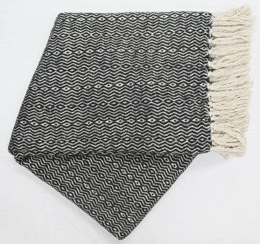 Pamuk ve polyester iplik. Örtüyü yüksek çözünürlüklü fırlat.