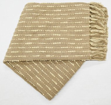 Pamuk ve polyester iplik. Örtüyü yüksek çözünürlüklü fırlat.