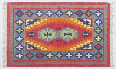 Kilim el yapımı orijinal halı, yüksek çözünürlüklü trend desenli halılar ve renkler                            