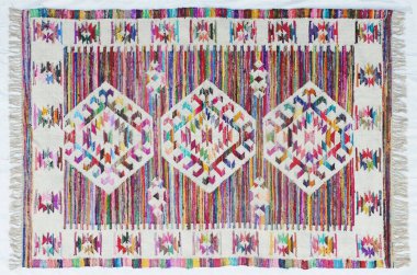 Kilim el yapımı orijinal halı, yüksek çözünürlüklü trend desenli halılar ve renkler                            