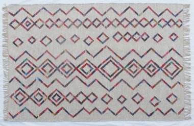 Kilim el yapımı orijinal halı, yüksek çözünürlüklü trend desenli halılar ve renkler                            