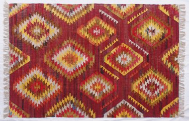 Kilim el yapımı orijinal halı, yüksek çözünürlüklü trend desenli halılar ve renkler                            