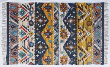 Kilim el yapımı orijinal halı, yüksek çözünürlüklü trend desenli halılar ve renkler                            
