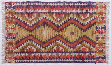 Kilim el yapımı orijinal halı, yüksek çözünürlüklü trend desenli halılar ve renkler                            