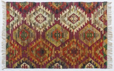 Kilim el yapımı orijinal halı, yüksek çözünürlüklü trend desenli halılar ve renkler                            