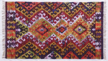 Kilim el yapımı orijinal halı, yüksek çözünürlüklü trend desenli halılar ve renkler                            