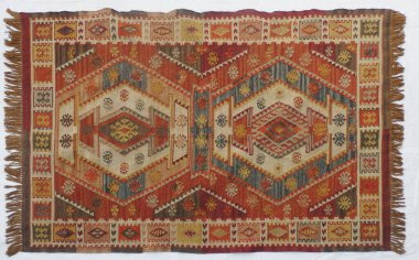 Kilim el yapımı orijinal halı, yüksek çözünürlüklü trend desenli halılar ve renkler                            