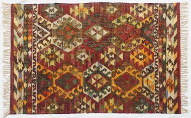Kilim el yapımı orijinal halı, yüksek çözünürlüklü trend desenli halılar ve renkler                            