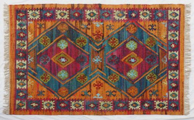 Kilim el yapımı orijinal halı, yüksek çözünürlüklü trend desenli halılar ve renkler                            