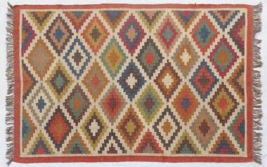 Kilim el yapımı orijinal halı, yüksek çözünürlüklü trend desenli halılar ve renkler                            