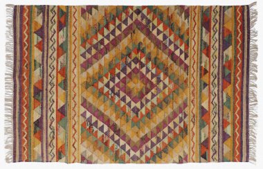 Kilim el yapımı orijinal halı, yüksek çözünürlüklü trend desenli halılar ve renkler                            