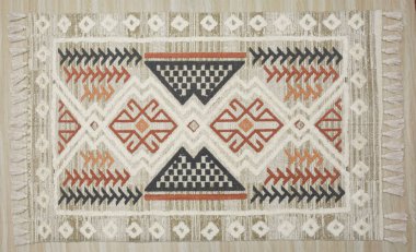 Kilim el yapımı orijinal halı, yüksek çözünürlüklü trend desenli halılar ve renkler                            