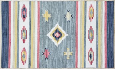 Kilim el yapımı orijinal halı, yüksek çözünürlüklü trend desenli halılar ve renkler                            