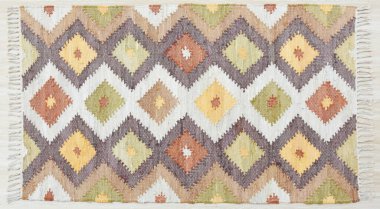 Kilim el yapımı orijinal halı, yüksek çözünürlüklü trend desenli halılar ve renkler                            