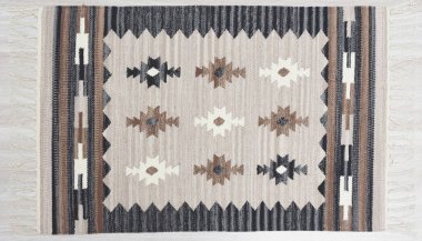 Kilim el yapımı orijinal halı, yüksek çözünürlüklü trend desenli halılar ve renkler                            