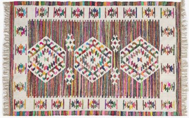 Kilim el yapımı orijinal halı, yüksek çözünürlüklü trend desenli halılar ve renkler                            