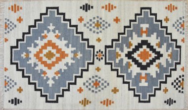 Kilim el yapımı orijinal halı, yüksek çözünürlüklü trend desenli halılar ve renkler                            