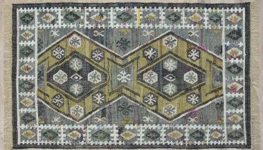 Kilim el yapımı orijinal halı, yüksek çözünürlüklü trend desenli halılar ve renkler                            