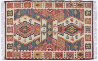 Kilim el yapımı orijinal halı, yüksek çözünürlüklü trend desenli halılar ve renkler                            