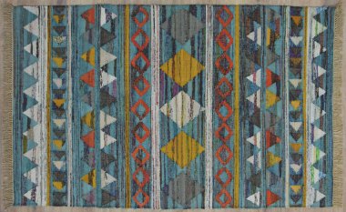 Kilim el yapımı orijinal halı, yüksek çözünürlüklü trend desenli halılar ve renkler                            