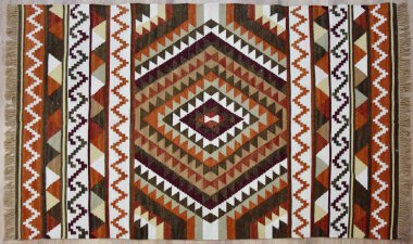 Kilim el yapımı orijinal halı, yüksek çözünürlüklü trend desenli halılar ve renkler                            