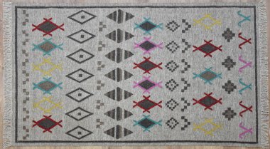 Kilim el yapımı orijinal halı, yüksek çözünürlüklü trend desenli halılar ve renkler                            